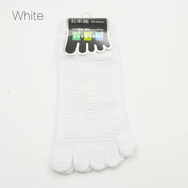 Non-Slip Five-Toe Men’s Pilates & Yoga Socks – Breathable Cotton Grip Socks