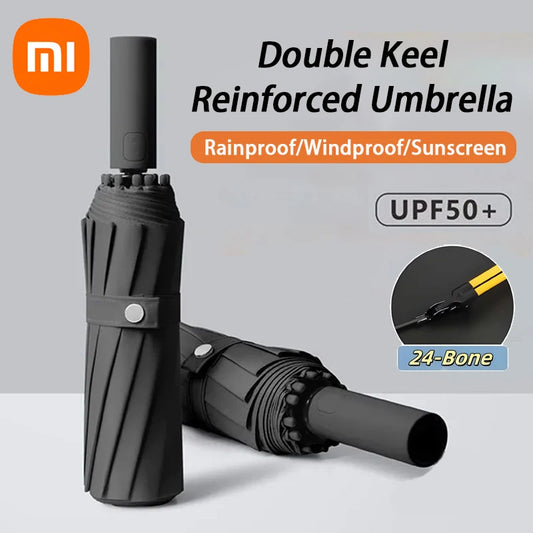 Xiaomi 24-Bone Automatic Folding Umbrella | UV-Resistant & Windproof Sunshade